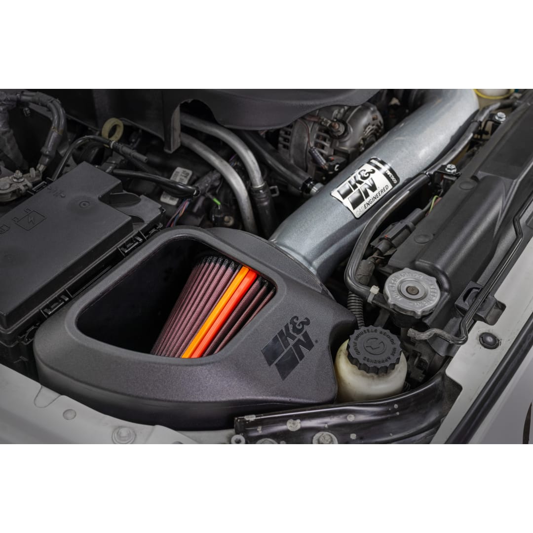 K&N 701566 K & N Filters 70-1566 - Cold Air Intake; NextGen; Silver Aluminum Tube; Red Filter; With Heat Shield