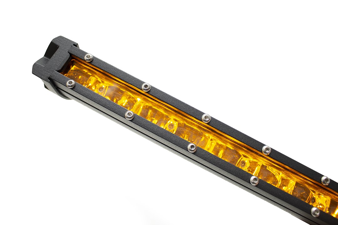 Race Sport Lighting LP20 RS - Light Bar; LoPro Series; LED; 20 Inch Length; White CREE Bulb; 90 Watt/ 10 To 30 Volt DC; 8500 Lumens; With Wiring Harness/ 2-Function Race Sport Switch And Amber Marker