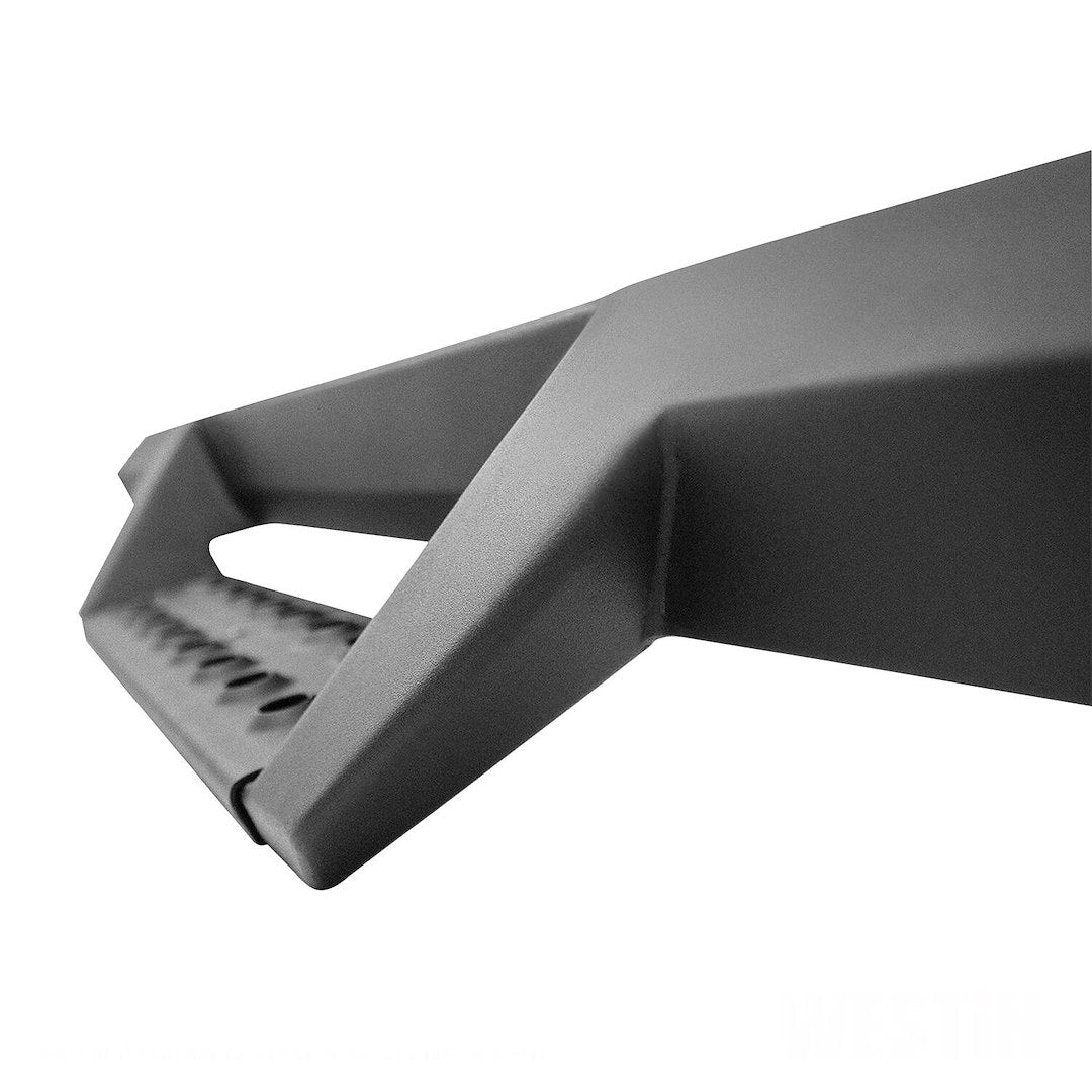 Westin 5614005 Automotive 56-14005 - Nerf Bar; HDX; With Drop Down Steps; 3 Inch Square Straight; Powder Coated; Black; Mild Steel; With Welded End Caps; Rocker Panel Mount
