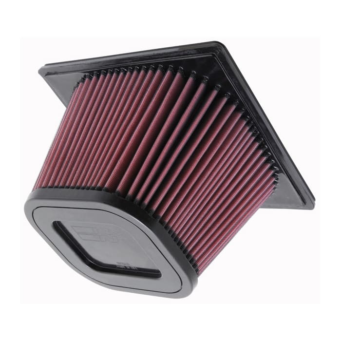K&N E0776 K & N Filters E-0776 - Air Filter; FilterCharger®; Washable; Red; Cotton Gauze; Square Tapered; 10-15/16 Inch Base x 7-1/2 Inch Top Length x 9-15/16 Inch Base x 6-1/2 Inch Top Width x 6-7/8 Inch Height; Black Top
