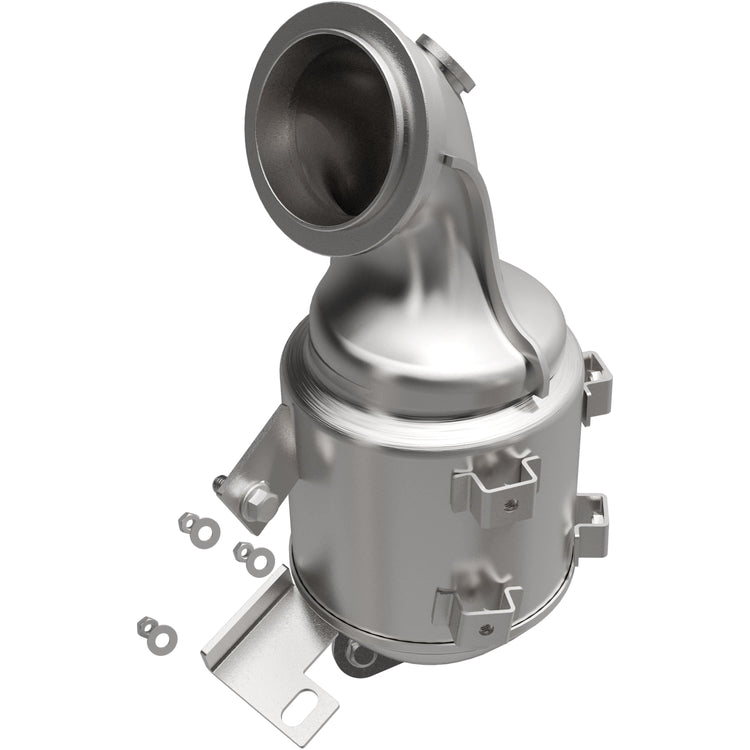 MagnaFlow Exhaust Products 280173 Magnaflow 48 State Converter  - Catalytic Converter; Direct-Fit OEM Grade; Stainless Steel Case; Clamp-On Inlet; Bolt-On Outlet; 14 Inch Overall Length; With Clamp/ Gasket/ Nut/ Washer/ Bolt