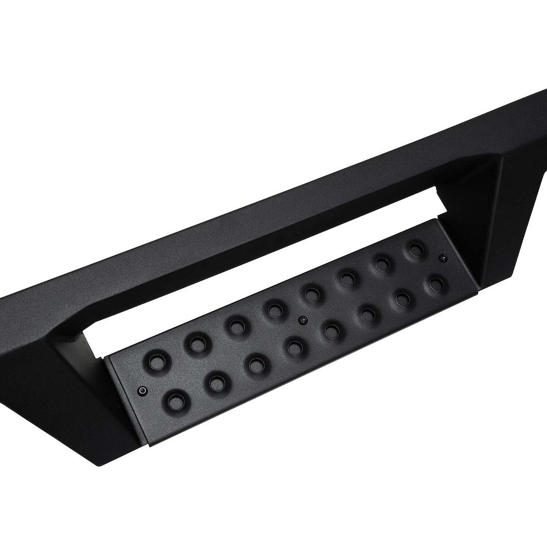 Westin 5612785 Automotive 56-12785 - Nerf Bar; HDX; With Drop Down Steps; Hexagonal Straight; Powder Coated; Textured Black; Steel; With Welded End Caps; Rocker Panel Mount