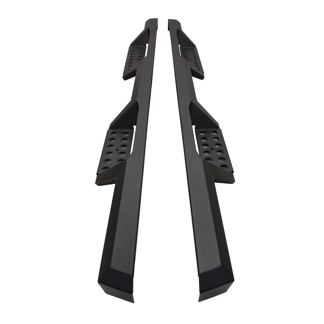 Westin 5612785 Automotive 56-12785 - Nerf Bar; HDX; With Drop Down Steps; Hexagonal Straight; Powder Coated; Textured Black; Steel; With Welded End Caps; Rocker Panel Mount