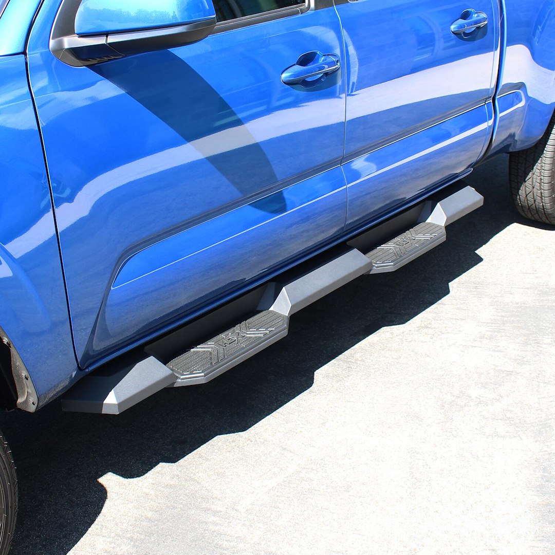 Westin 5622775 Automotive 56-22775 - Nerf Bar; HDX Xtreme; With Step Pads; 3 Inch Square Straight; Textured Powder Coat; Black; Steel; With Welded End Caps; Rocker Panel Mount