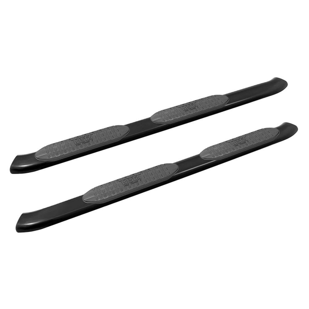 Westin 2154065 Automotive 21-54065 - Nerf Bar; PRO TRAXX®; With Step Pads; 5 Inch Oval Bent; Powder Coated; Black; Steel; With Welded End Caps; Rocker Panel Mount