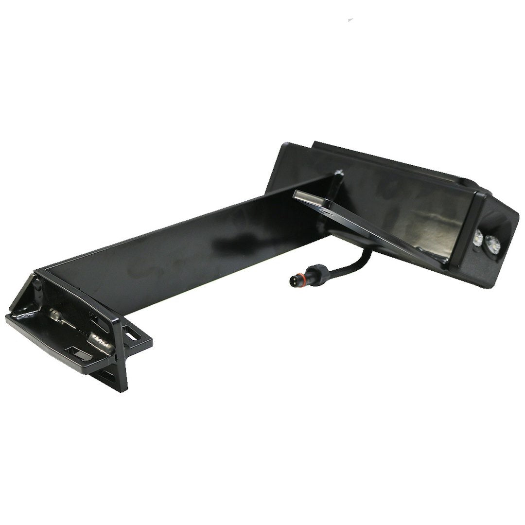 Race Sport Lighting DHDHB17UP Backup Light; Hitch Bar; Set Of 2; Clear Bulb; 7 Inch Black Rectangular Housing; OSRAM LED; 60 Watt; 5750 Lumens; Flood Beam; Heated Lens; IP67 Waterproof; With Dual End Light Cap