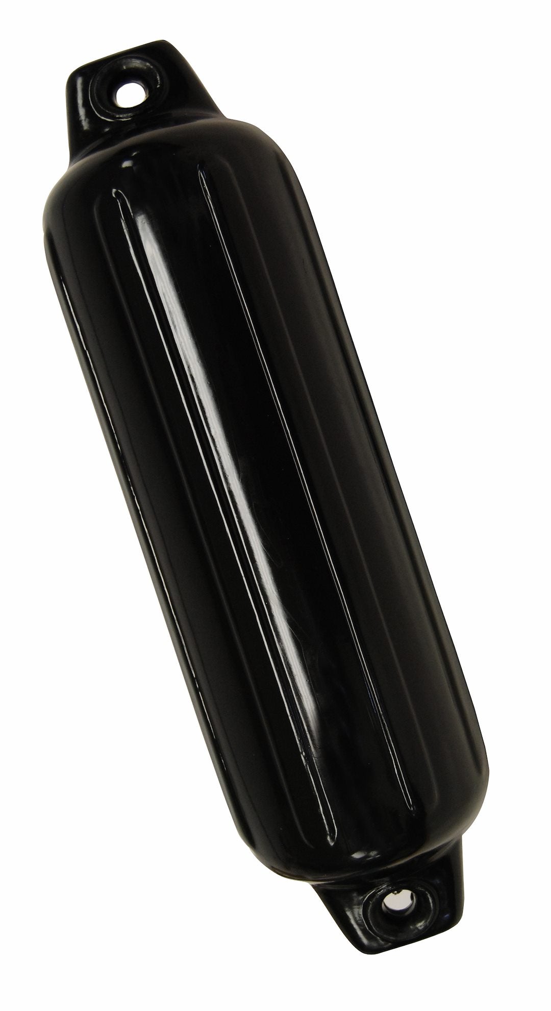 TaylorMade 643115 Taylor Made  - Boat Fender; BoatGuard ®; Black; Ribbed; Round; 5 Inch Diameter x 18 Inch Length; Vinyl; With Needle Type Valve For Inflation; Single