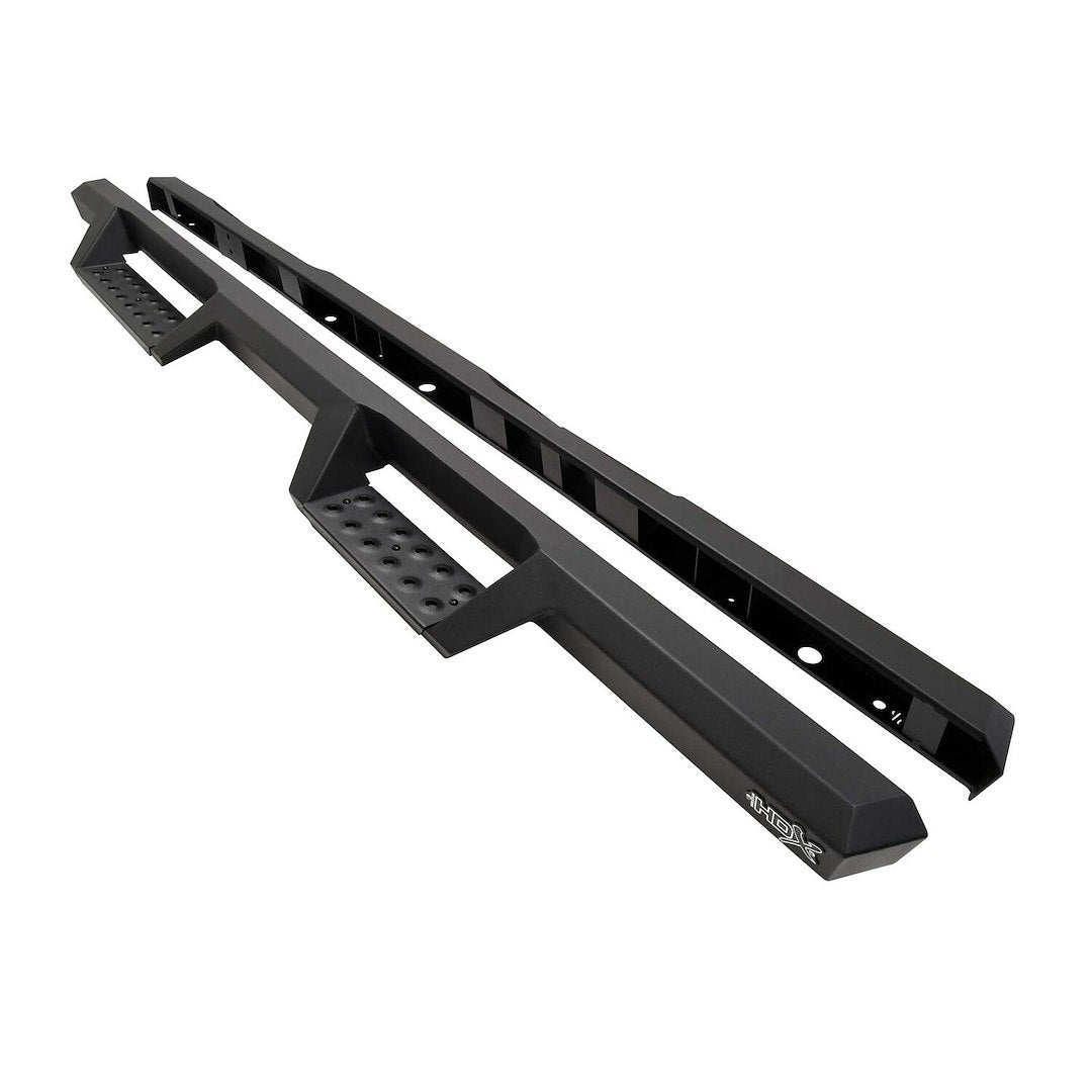 Westin 5612785 Automotive 56-12785 - Nerf Bar; HDX; With Drop Down Steps; Hexagonal Straight; Powder Coated; Textured Black; Steel; With Welded End Caps; Rocker Panel Mount