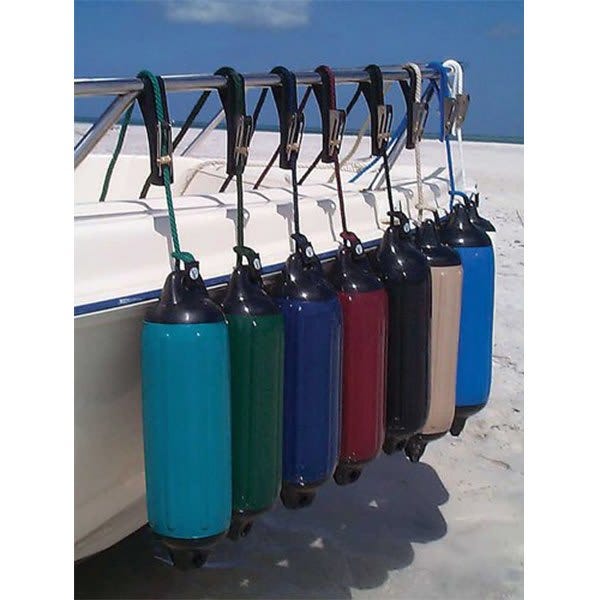 TaylorMade 1137 Taylor Made  - Boat Fender Adjuster; Tidy-Ups ™; Use With 3/8 Inch Fender Lines; Strap Snap Over; For Standard Diameter Rail; Navy; Vinyl; With 6 Foot Length Solid Braid Polypropylene Line; For Marine Applications