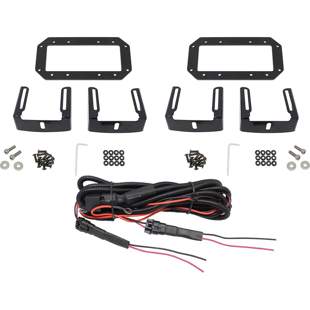 Westin 570025 Automotive 57-0025 - Light Bar; HDX; LED; 6 Inch Length; Clear LED; Clear Lens; Black Steel Housing; Flush Mount In HDX Grille Guard Punch Plate; With Slider Mounting Bracket And Dual Connecting Wiring Harness