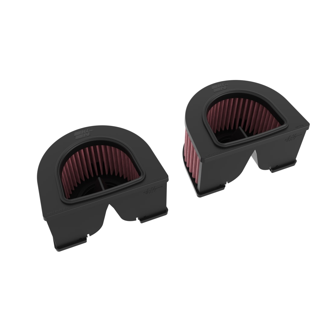 K&N Engineering E0631 K & N Filters E-0631 - Air Filter; Washable; Red; Cotton Gauze; 5.156 Inch Height; Set Of 2