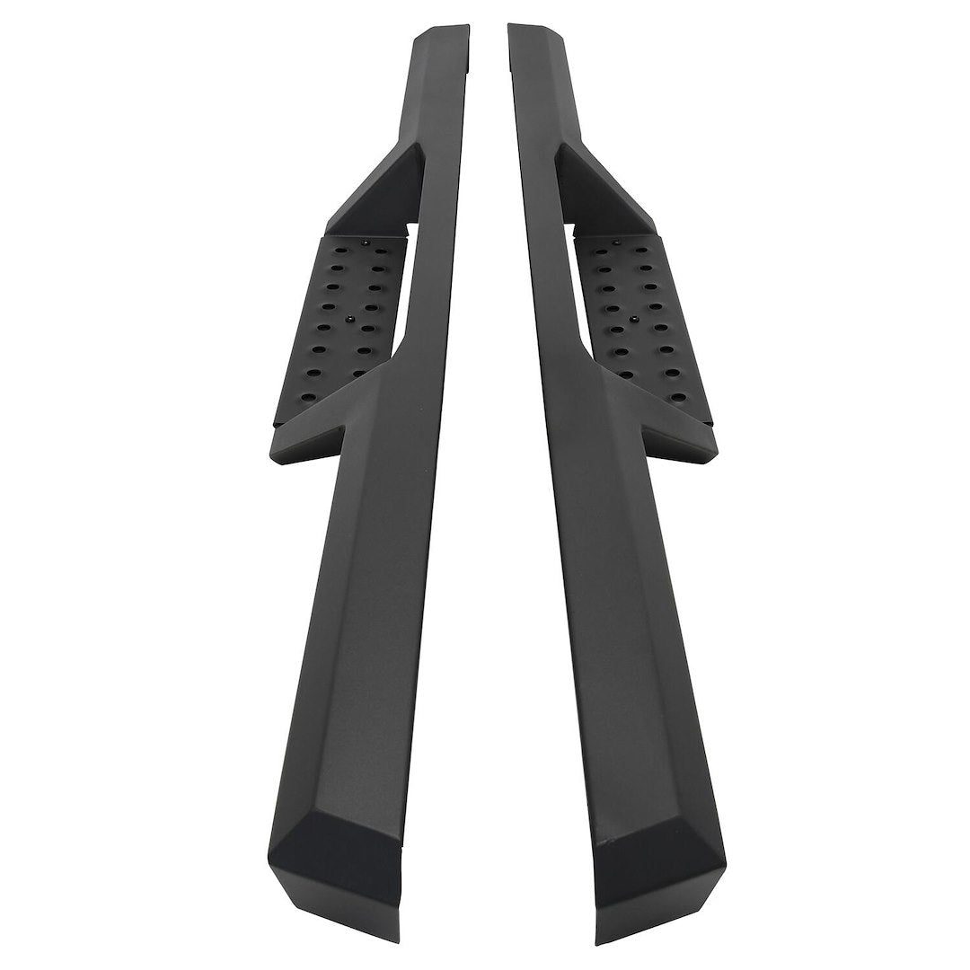 Westin 5614185 Automotive 56-14185 - Nerf Bar; HDX; With Drop Down Steps; 3 Inch Square Straight; Textured Powder Coat; Black; Steel; Rocker Panel Mount