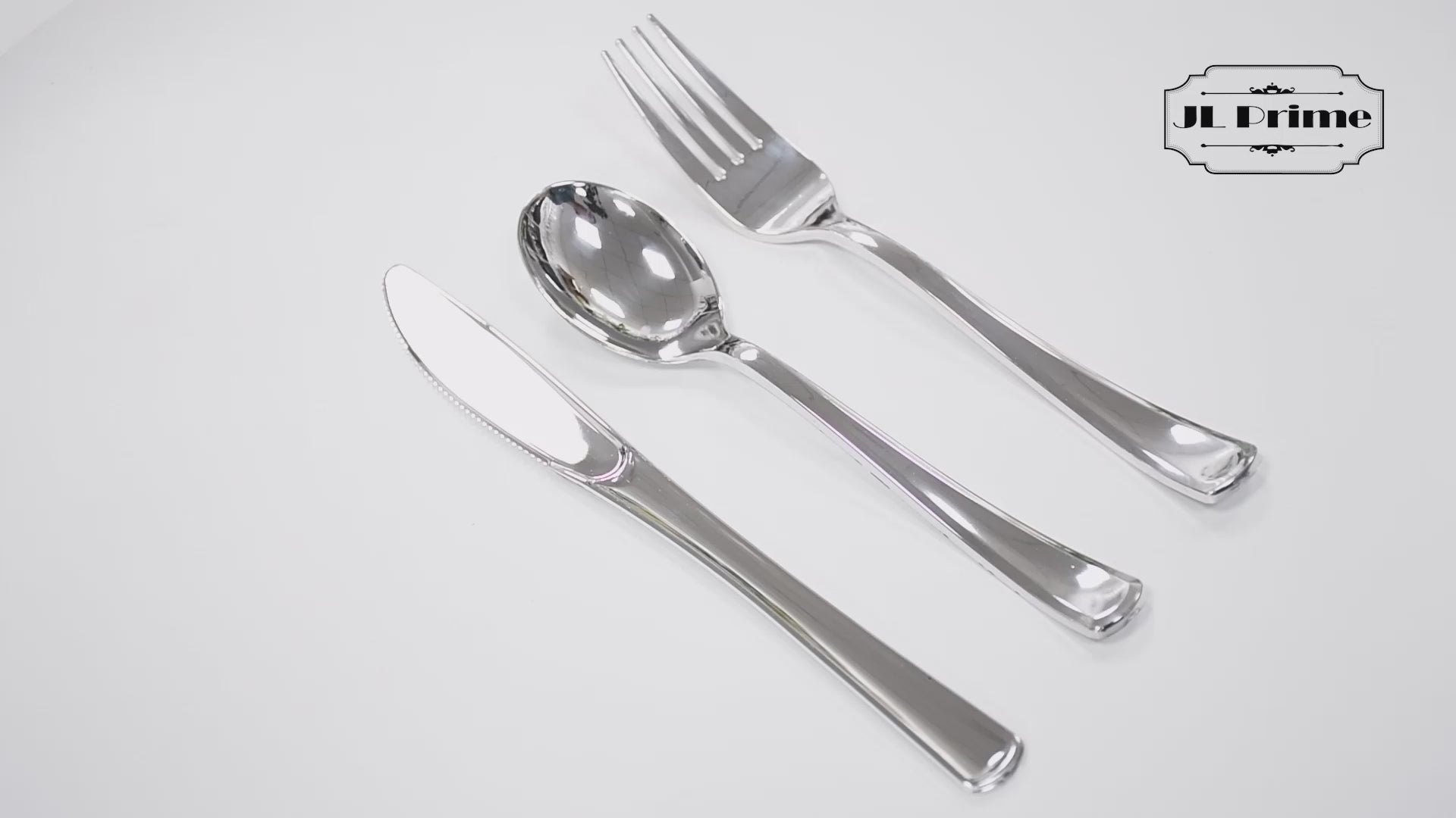 Heavy duty silver plastic on sale cutlery