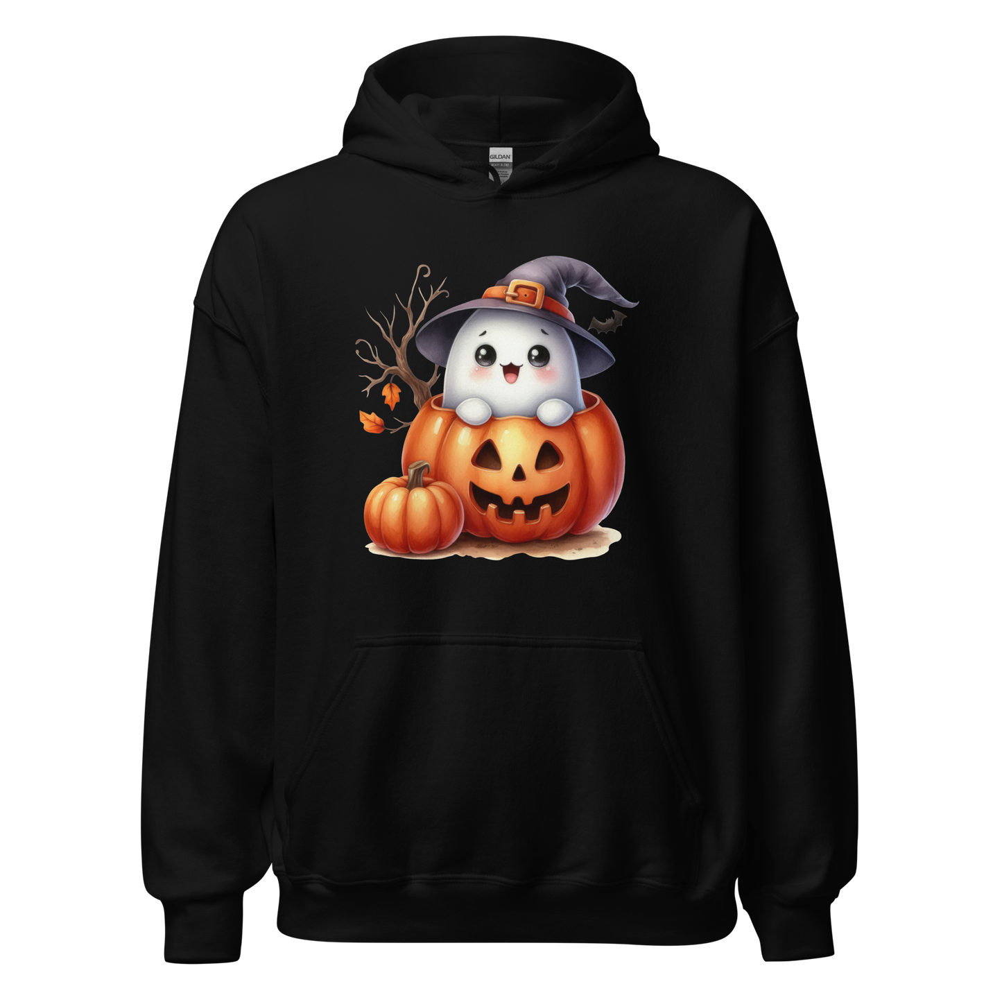 Halloween Hoodie, Soft & Stylish Cotton-Poly Blend, Air-Jet Spun Yarn for Reduced Pilling, Double-Lined Hood with Drawcord, Front Pouch Pocket, Rib-Knit Cuffs, Quarter-Turned Body, Ideal for Cooler Evenings