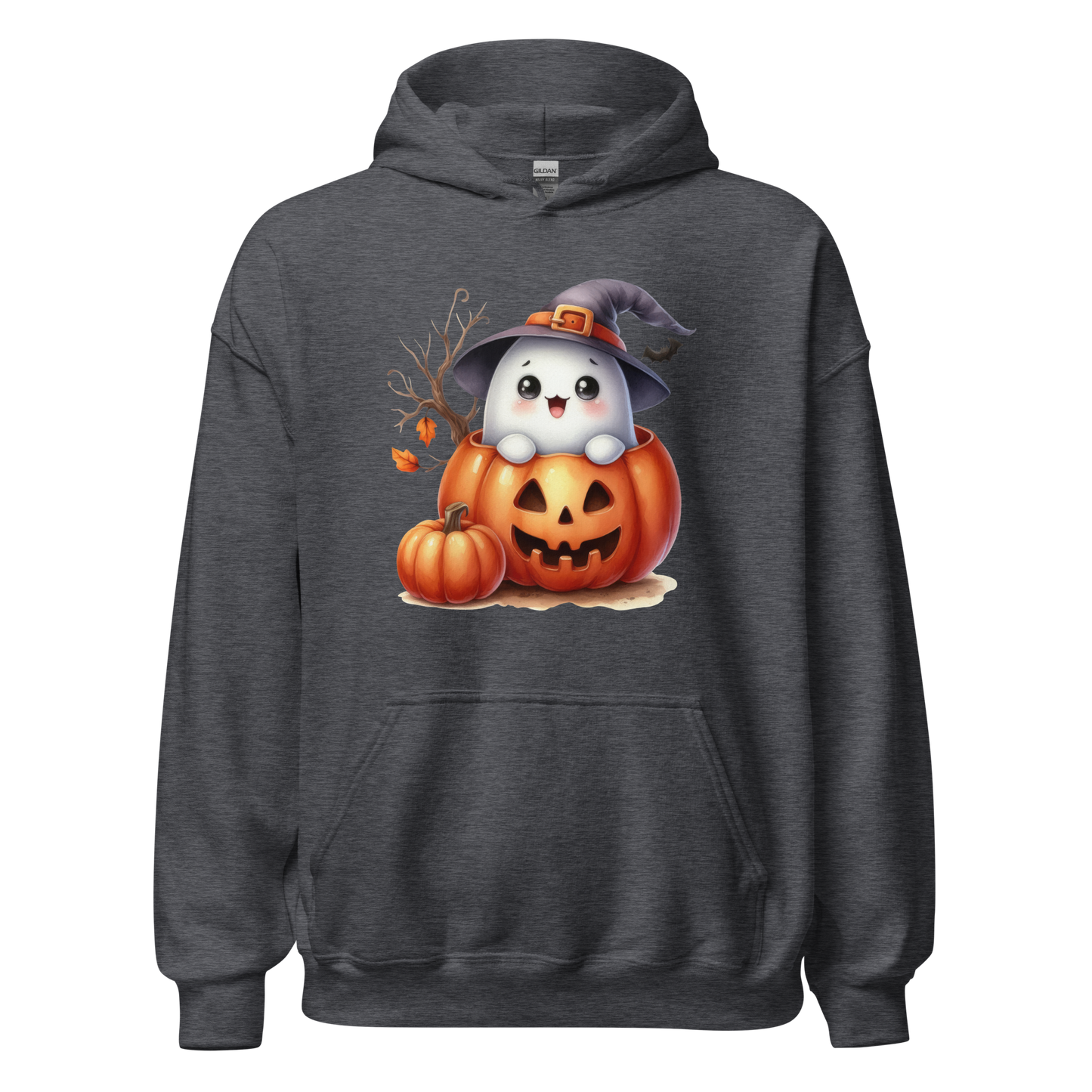 Halloween Hoodie, Soft & Stylish Cotton-Poly Blend, Air-Jet Spun Yarn for Reduced Pilling, Double-Lined Hood with Drawcord, Front Pouch Pocket, Rib-Knit Cuffs, Quarter-Turned Body, Ideal for Cooler Evenings