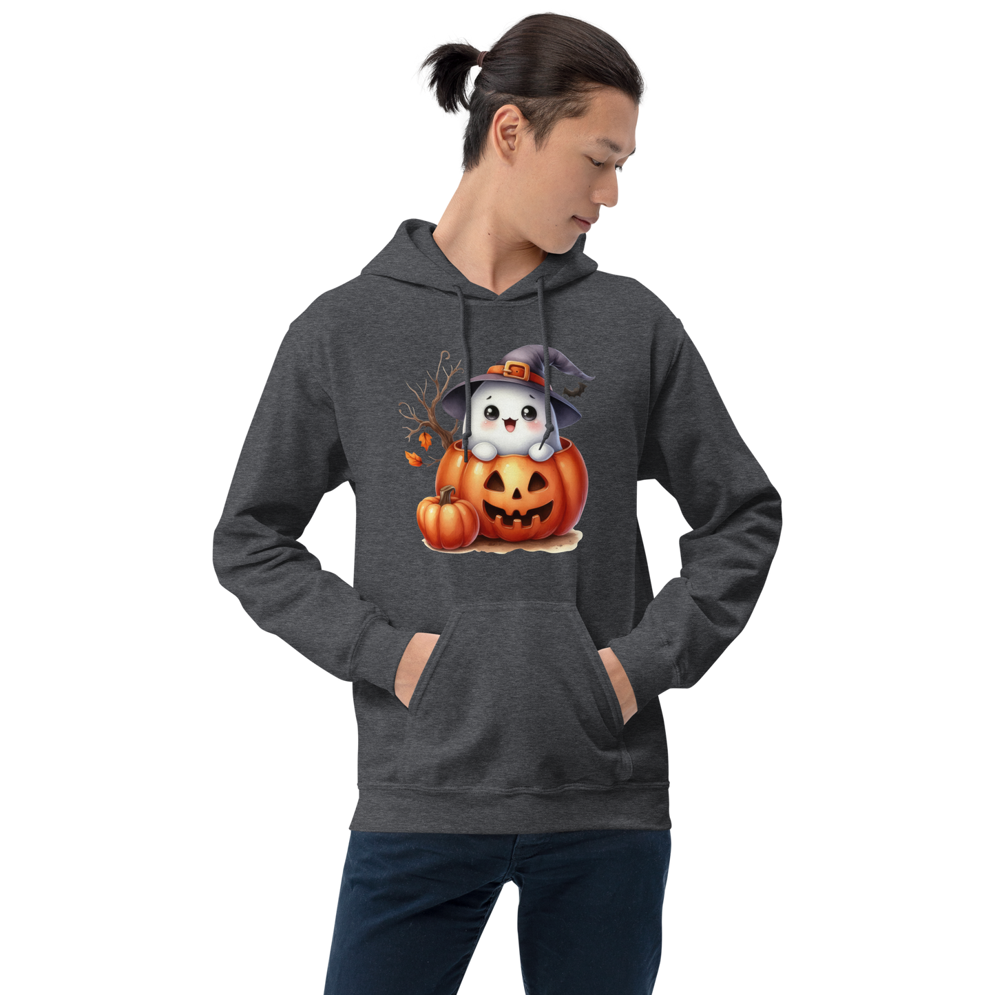 Halloween Hoodie, Soft & Stylish Cotton-Poly Blend, Air-Jet Spun Yarn for Reduced Pilling, Double-Lined Hood with Drawcord, Front Pouch Pocket, Rib-Knit Cuffs, Quarter-Turned Body, Ideal for Cooler Evenings