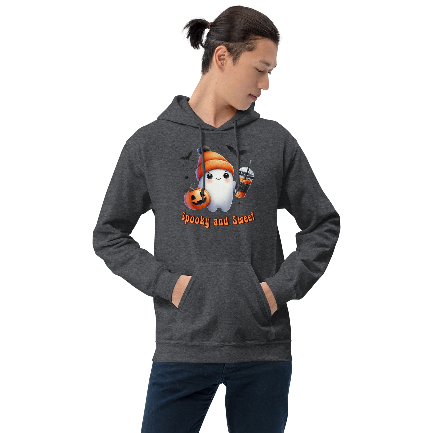 Halloween Hoodie, Air-Jet Spun Yarn for Reduced Pilling, Soft & Stylish Cotton-Poly Blend, Double-Lined Hood with Drawcord, Front Pouch Pocket, Rib-Knit Cuffs, Quarter-Turned Body, Ideal for Cooler Evenings