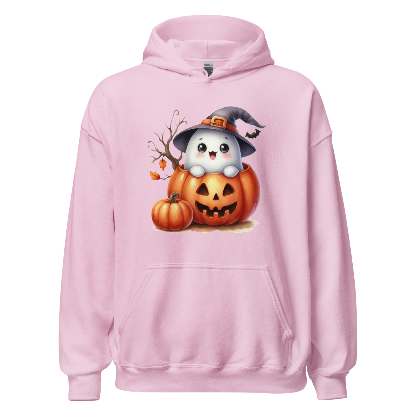 Halloween Hoodie, Soft & Stylish Cotton-Poly Blend, Air-Jet Spun Yarn for Reduced Pilling, Double-Lined Hood with Drawcord, Front Pouch Pocket, Rib-Knit Cuffs, Quarter-Turned Body, Ideal for Cooler Evenings