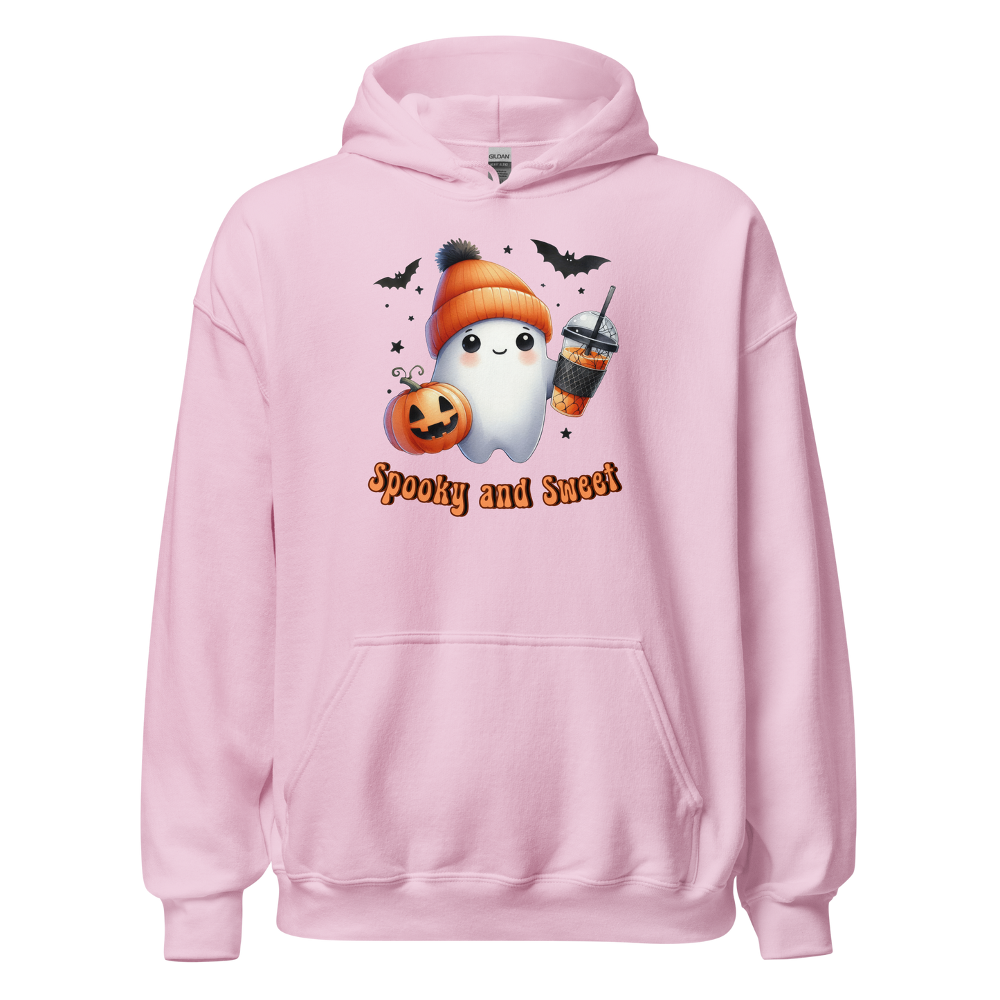 Halloween Hoodie, Air-Jet Spun Yarn for Reduced Pilling, Soft & Stylish Cotton-Poly Blend, Double-Lined Hood with Drawcord, Front Pouch Pocket, Rib-Knit Cuffs, Quarter-Turned Body, Ideal for Cooler Evenings