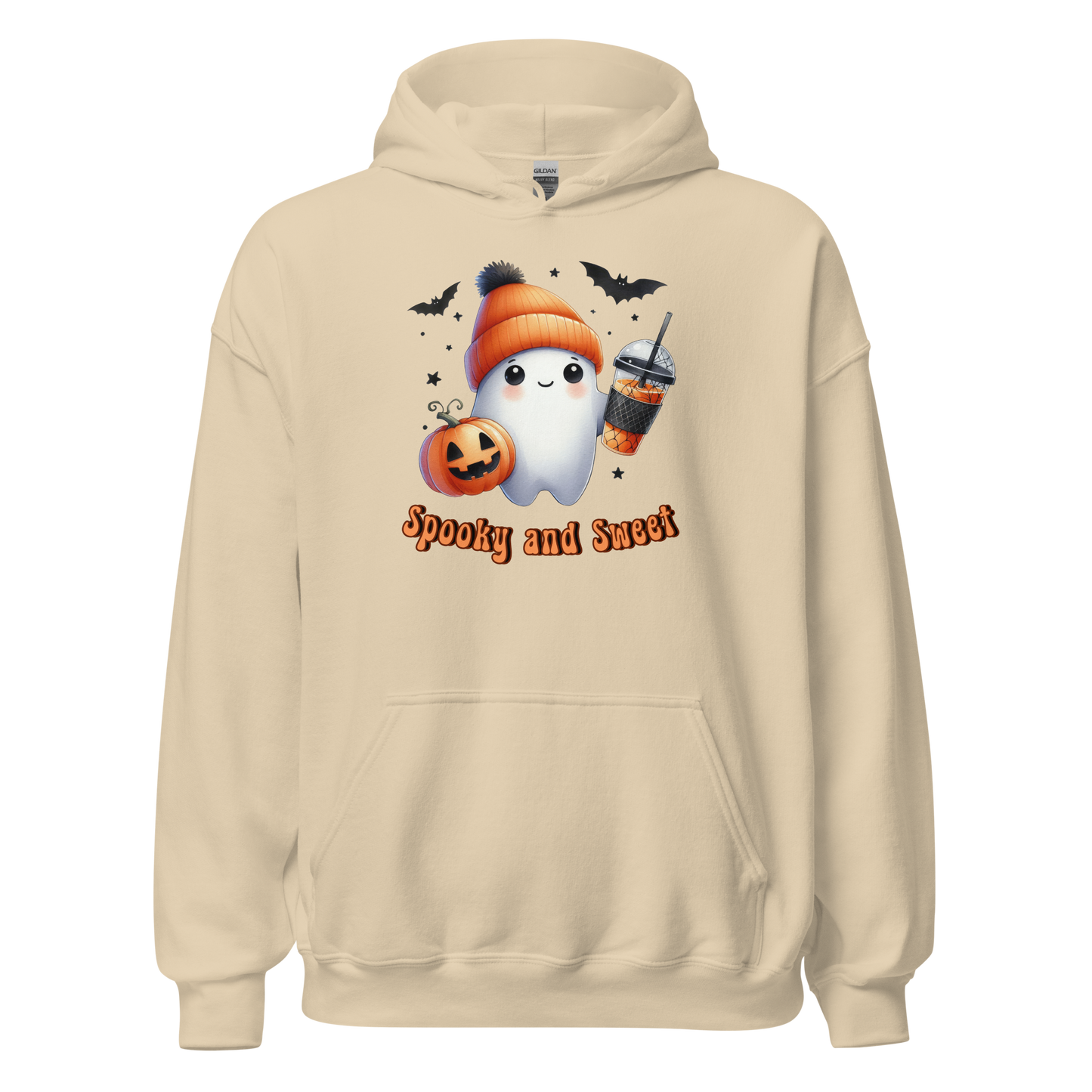 Halloween Hoodie, Air-Jet Spun Yarn for Reduced Pilling, Soft & Stylish Cotton-Poly Blend, Double-Lined Hood with Drawcord, Front Pouch Pocket, Rib-Knit Cuffs, Quarter-Turned Body, Ideal for Cooler Evenings