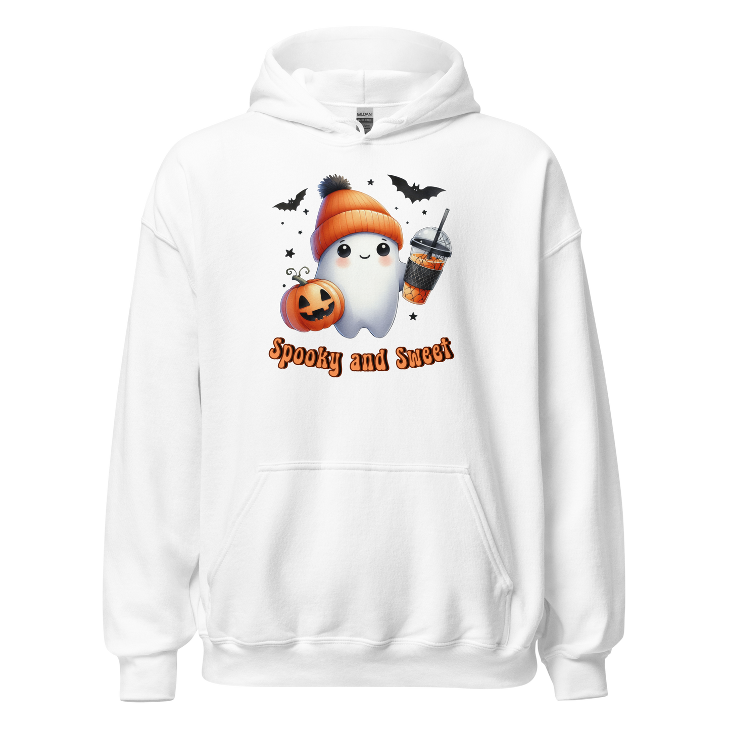 Halloween Hoodie, Air-Jet Spun Yarn for Reduced Pilling, Soft & Stylish Cotton-Poly Blend, Double-Lined Hood with Drawcord, Front Pouch Pocket, Rib-Knit Cuffs, Quarter-Turned Body, Ideal for Cooler Evenings