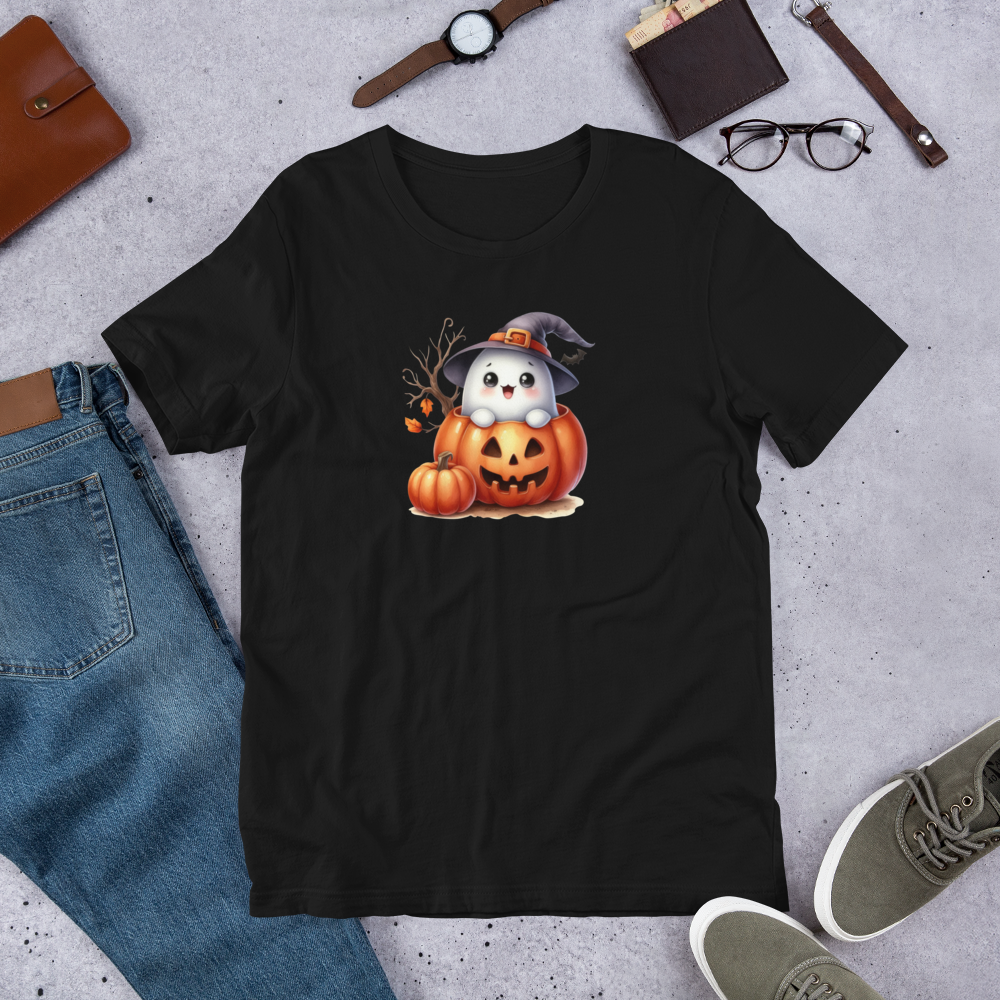 Halloween Unisex Jersey T-Shirt, Men's & Women's Short Sleeve, Regular Fit, Crew Neck, Premium Cotton, DTG Printed