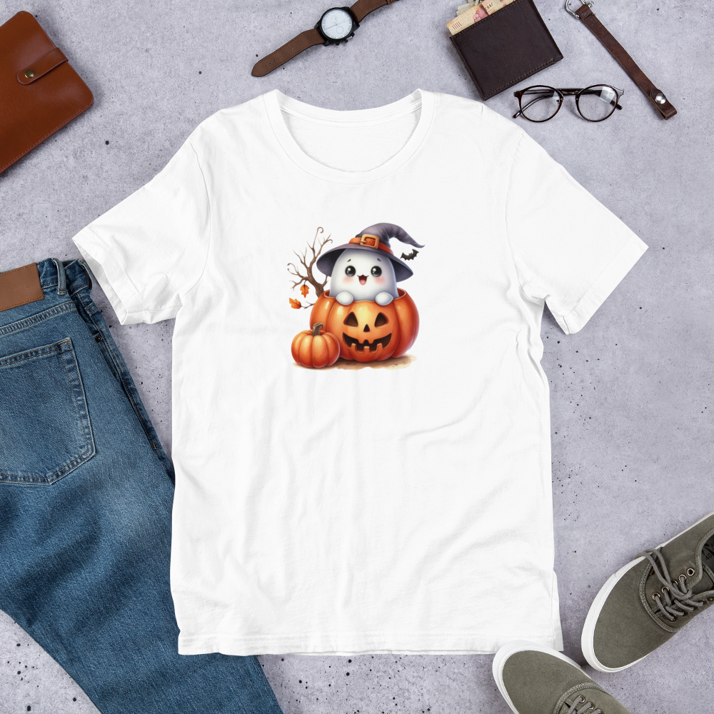 Halloween Unisex Jersey T-Shirt, Men's & Women's Short Sleeve, Regular Fit, Crew Neck, Premium Cotton, DTG Printed